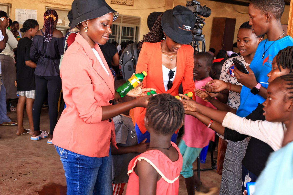 EvervessMaltUg's tweet photo. The smiles say it all. Evervess Malt joined the Miss Uganda family to share refreshing moments with the young girls of Namuwongo.

#MakeEveryMomentGolden #MissUganda2026 https://t.co/9o227f2P72