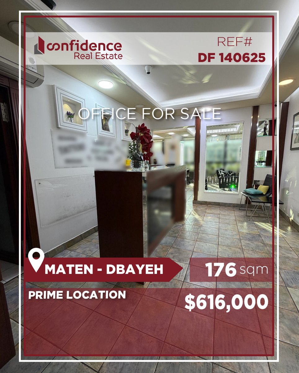 confidence_cre's tweet photo. Price for both offices 616,000$ + 2,5% commission
Contact me for more details or to schedule a visit 71000850
REF#DF140625
#OfficesForSale #CommercialProperty #CommercialOffices #OfficeForSale
#CONFIDF
J https://t.co/yy8rLuRpy9
