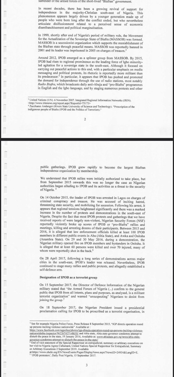 AloyEjimakor's tweet photo. Let us begin today’s #XTuesday for the release of MAZI NNAMDI KANU by strongly urging President Tinubu to implement the standing Directives of the United Nations to de-proscribe IPOB, and halt the criminalization of its activities and alleged members. Below is a verbatim excerpt from the said Directives:

“We are particularly concerned by the designation of IPOB as a
terrorist organization and allegations that its leaders, supporters, sympathisers, and
even some individuals who had merely displayed its symbols have been arrested and appear to have been charged as "terrorists" on occasion.

“While recognizing the rise of regional tensions, as well as a range of challenging political claims advanced by IPOB, we nonetheless warn against the categorization of uncomfortable or challenging political speech as terrorism.

“We respectfully advance our views that the human rights implications of this proscription are considerable and not in compliance with international human rights law binding on Nigeria, or with best practice in relation to counter-terrorism strategies.

“Accordingly, we respectfully urge your Excellency' Government to reconsider the proscription of IPOB as a terrorist group and address the legal concerns on regulation of assembly, freedom of expression, and due process outlined in this communication. We stand ready to
provide assistance in this regard.”

#FreeNnamdiKanu.