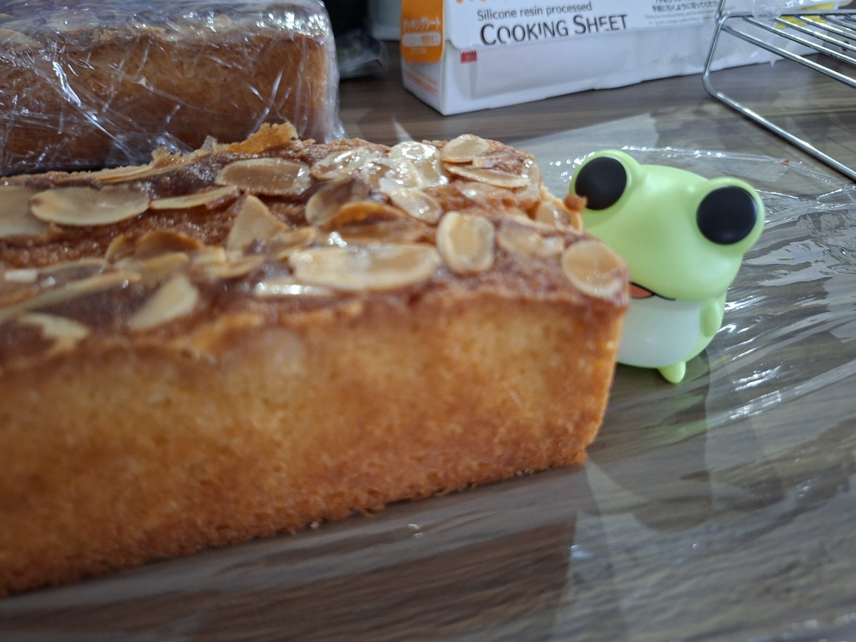Jyo_yoyo's tweet photo. 手作りパウンドケーキ
美味しそうだね、ぽん
#かえるたち飼育日記
#ただのかえるたち https://t.co/j5YMvyKU7Q
