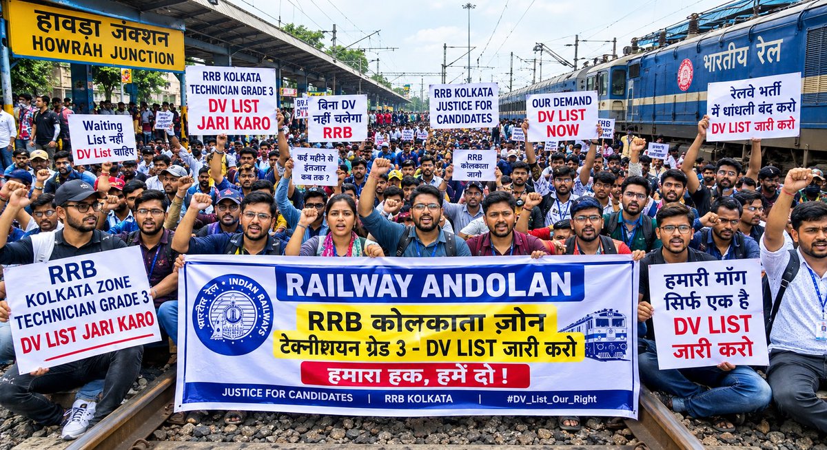 Siyarammeena97's tweet photo. Time PR दयान do RRb plzz
Plzz Release the full DV schedule of CEN02/2025 🙏🏼🙏🏼 it's been 108+ days @rrbkolkata @ChairmanRRB @RailwaySeva @AshwiniVaishnaw @RailMinIndia @PMOIndia @RailwayBoard @narendramodi
#RRB_Kolkata_Release_Full_DV_Schedule_CEN02_2025 https://t.co/G9J2ZrObJh