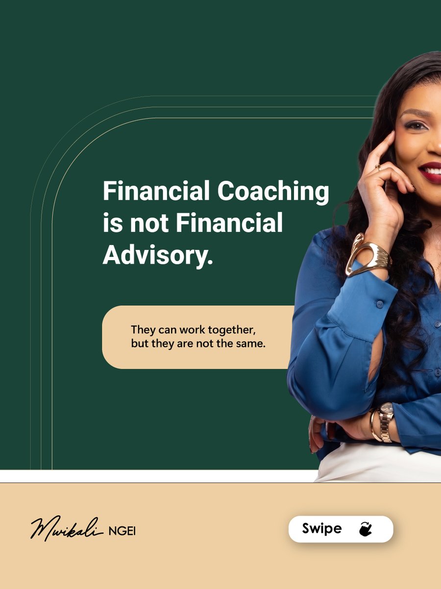 tinahngei's tweet photo. The biggest financial decisions don't start with investments.

Financial advisory helps you decide what to do with your money. Financial coaching helps you understand how you make financial decisions, your habits, mindset, goals, and behaviours. Lasting financial progress isn't b https://t.co/WFIXUWzZhx