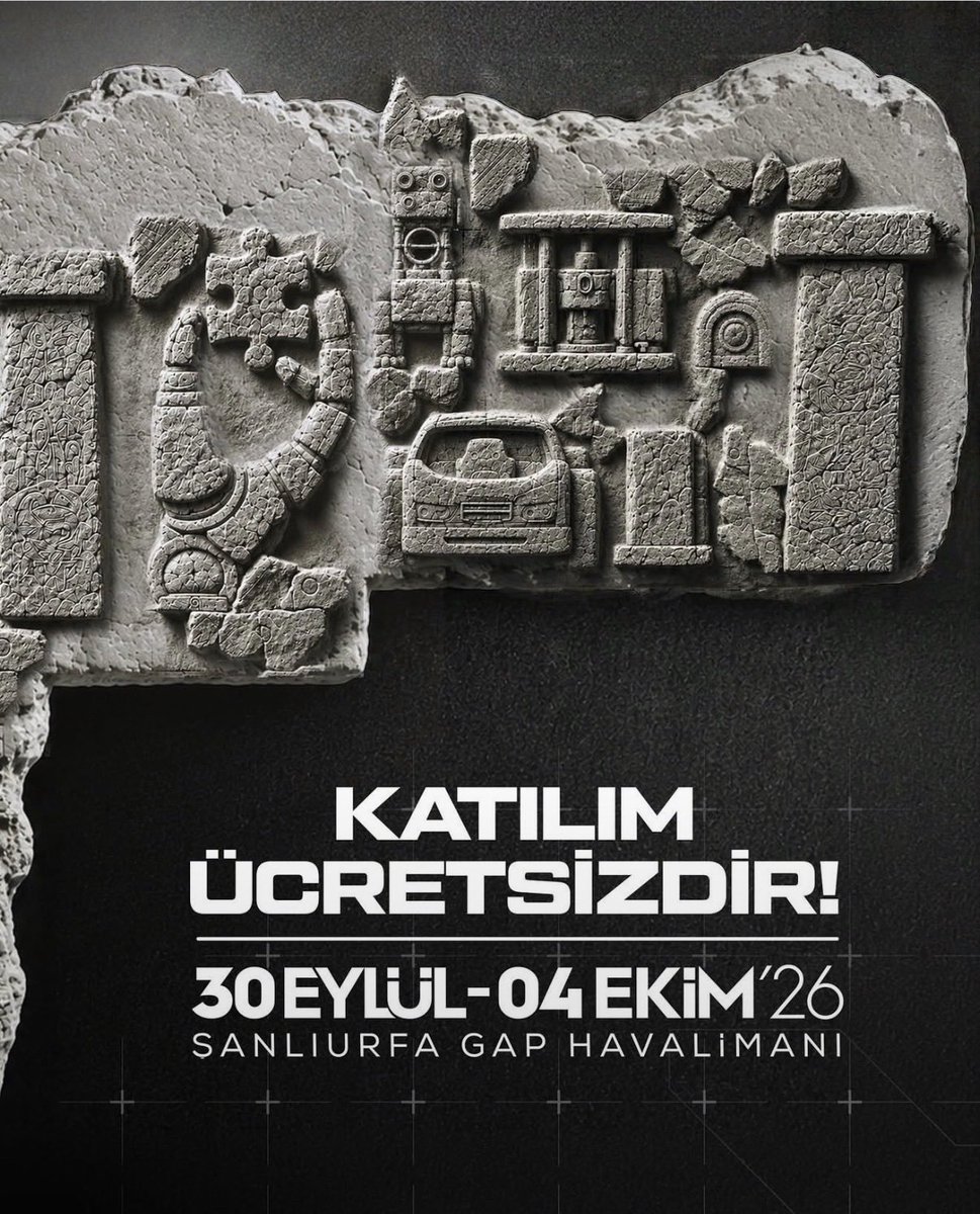 akcakalegm's tweet photo. TEKNOFEST ŞANLIURFA'DA!

Türkiye'nin teknoloji ve inovasyon şöleni

 TEKNOFEST

30 Eylül - 4 Ekim tarihleri arasında Şanlıurfa GAP

Havalimanı'nda teknoloji tutkunlarıyla buluşuyor!🇹🇷🇹🇷

#TeknofestGüneydoğu 
#teknofest 
#şanlıurfa https://t.co/nYhoIFEG7F