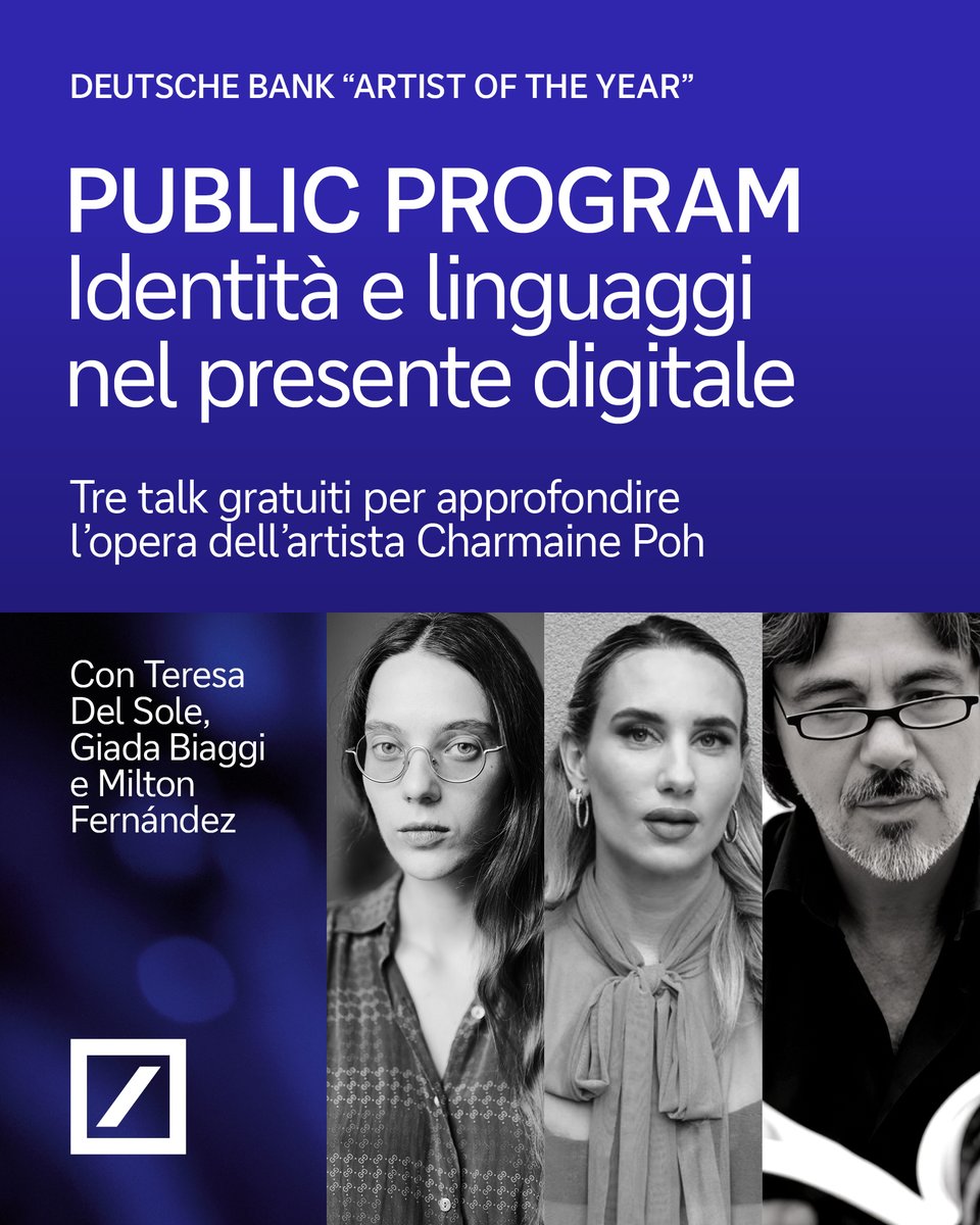 MudecMi's tweet photo. In occasione della mostra "Make a travel deep of your inside, and don't forget me to take" il MUDEC presenta il public program "Identità e linguaggi nel presente digitale" con Teresa Del Sole, Giada Biaggi e Milton Fernández. 

🎟️ Ingresso gratuito con registrazione su Eventbrite https://t.co/kBWgcsByjZ