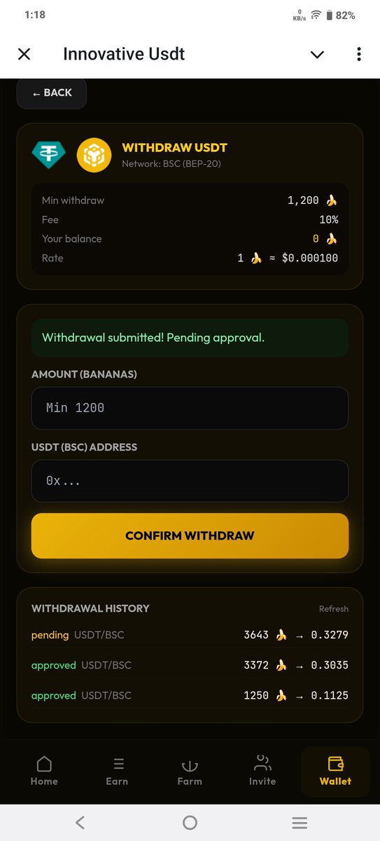 Ashiqtech1's tweet photo. I have successfully completed three withdrawals from the Innovative USDT bot.
https://t.co/E2fXN47H48
#telegrammining #cryptomining https://t.co/8tWN9ZboqV