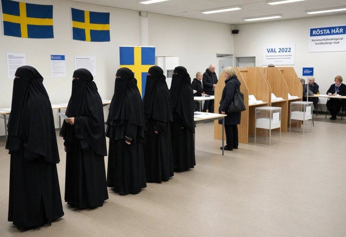RadioGenoa's tweet photo. How we envision election vote in Sweden. https://t.co/KZVQP1Zi98