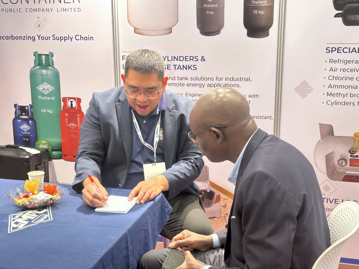 SMPCPLC's tweet photo. 🌍 SMPC joined the 7th West Africa LPG Expo 2026 in Abidjan 🇨🇮. 

As a global leader in LPG cylinder manufacturing, we're proud to support sustainable energy growth across West Africa.

Thank you to everyone who visited our booth for great conversations!

#SMPC #LPG #WestAfrica https://t.co/NPlarv16aH