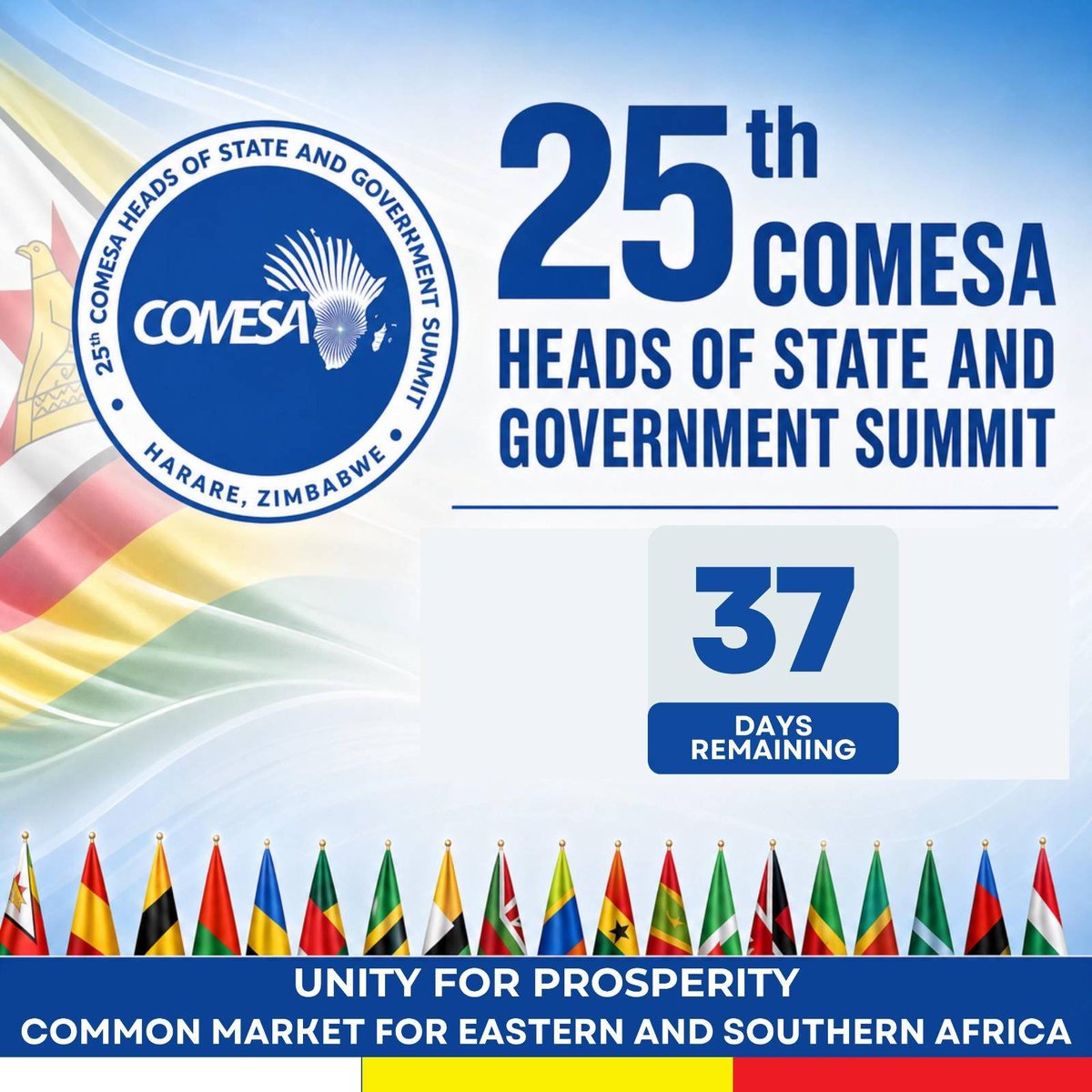 DoubleRedRose26's tweet photo. The clock is ticking! COMESA brings opportunities for trade, investment and stronger partnerships across the region. 🤝 https://t.co/8sJSNNE9LV