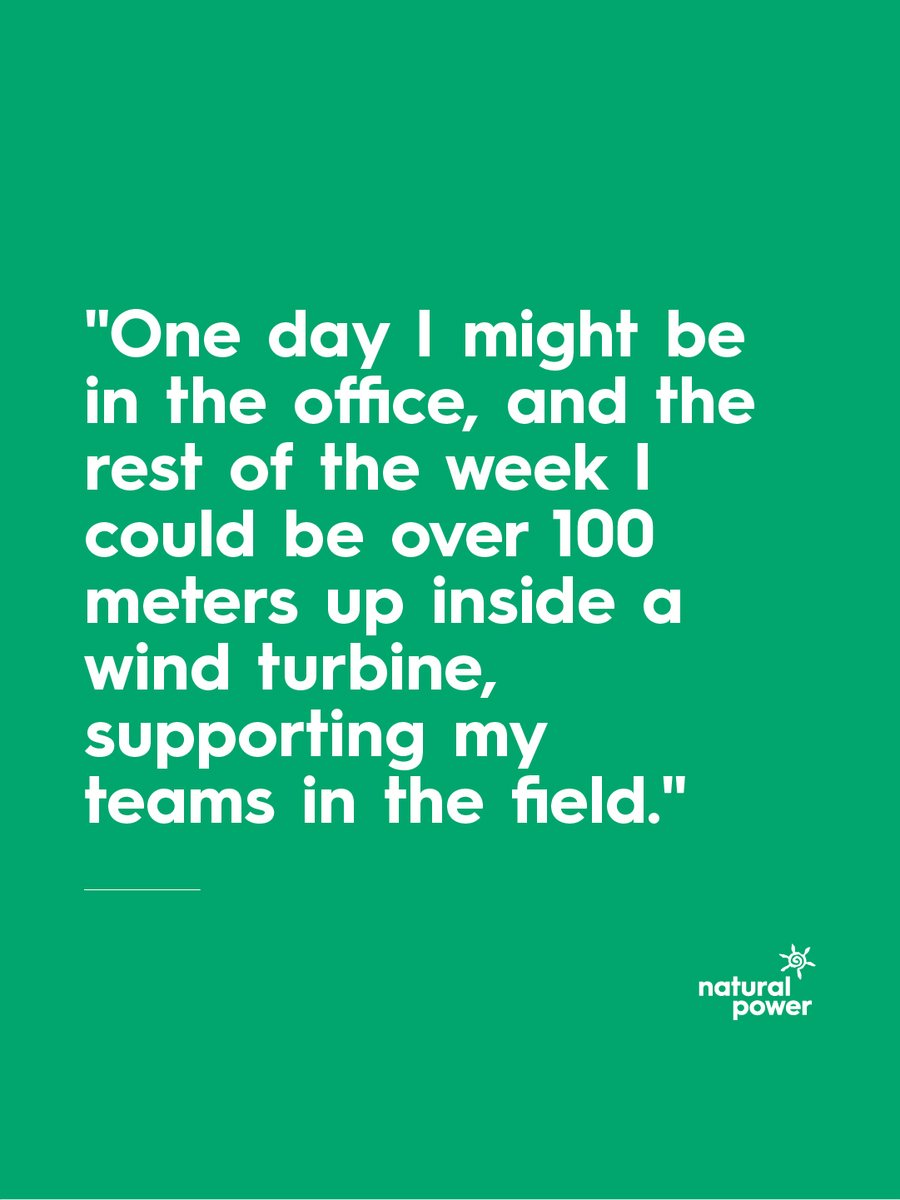 Natural_Power's tweet photo. From the office to 100m up inside a wind turbine, no two days are the same for Sylvain Legay. Discover what makes his role at Natural Power so varied, rewarding, and impactful. https://t.co/56zsaGW36Z