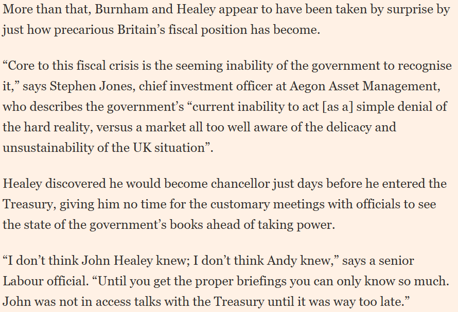 HugoGye's tweet photo. This is a bit farcical really.

"Until you get the proper briefings you can only know so much."

UK's dodgy fiscal position is not a state secret! It's not like entering Home Office or MoD and finding out all the security intelligence. https://t.co/HUgwTovqeR
