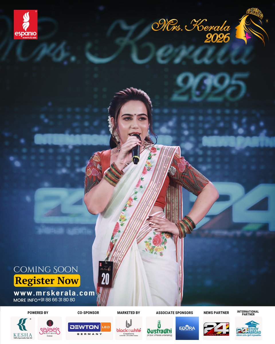 mrskerala19's tweet photo. ✨ It’s Your Time to Shine. It’s Your Time to Be Mrs Kerala 2026! 👑
📢 Registrations Are Now Open!
🔗 Apply Now: https://t.co/mxD2FOD5Vq
📞 +91 88 66 31 80 80
#MrsKerala2026 #MrsKerala #MrsKeralaPageant #KeralaBeautyPageant #MrsKeralaRegistration https://t.co/1agDeJETnB
