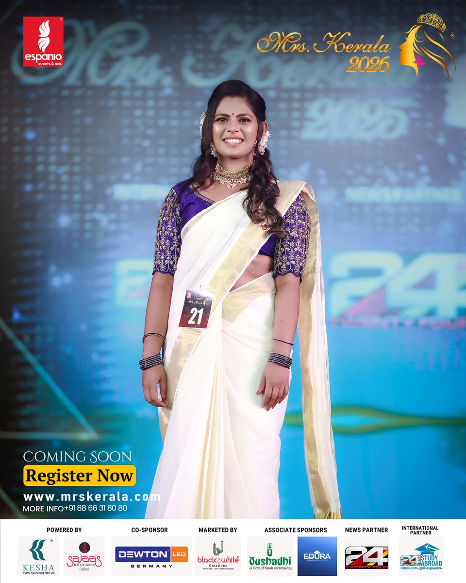 mrskerala19's tweet photo. ✨ It’s Your Time to Shine. It’s Your Time to Be Mrs Kerala 2026! 👑
📢 Registrations Are Now Open!
🔗 Apply Now: https://t.co/mxD2FOCy5S
📞 +91 88 66 31 80 80
#MrsKerala2026 #MrsKerala #MrsKeralaPageant #KeralaBeautyPageant #MrsKeralaRegistration https://t.co/hcda06OXMO