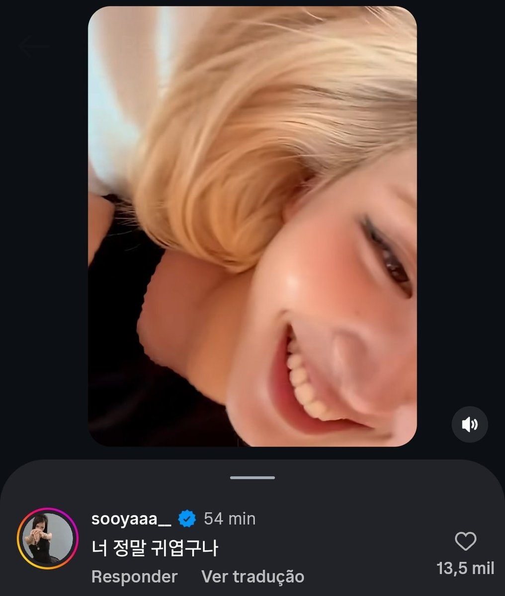 portalblackpink's tweet photo. Grudinhos! #JISOO deixou um comentário na publicação da #ROSÉ:

@.sooyaaa__: "Você é tão fofa!" ❤️ https://t.co/vEV77hJwHV