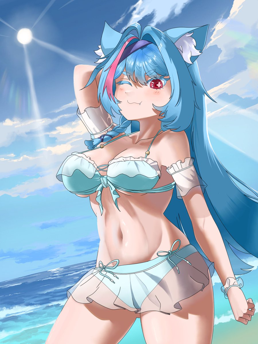 Electrajazz's tweet photo. 水着ミント
#NTE
#絵描きさんと繋がりたい https://t.co/J2Pn1Or6Ml