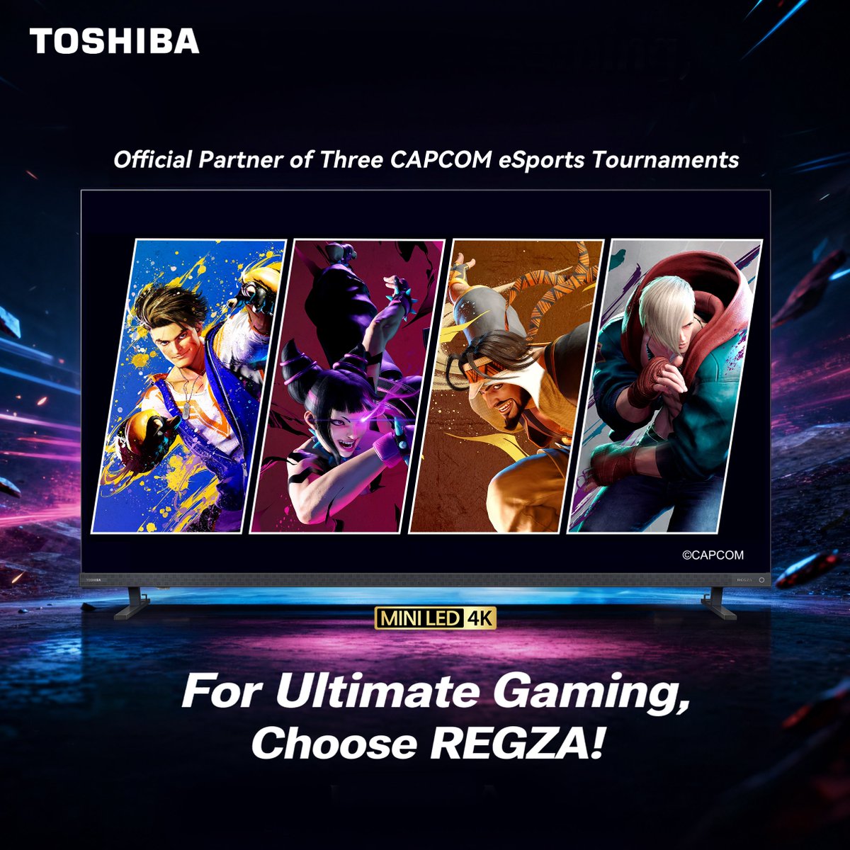 MYToshibaTV's tweet photo. Turn on the big screen. Enter your game world. 🎮🔥
The Toshiba TV Z670 features Mini LED 4K & QLED to deliver bold colors and refined details for a truly immersive gaming experience.
#ToshibaTV #GamingTV #MiniLED4K #QLED #CAPCOM https://t.co/m5Kr0ohk6E