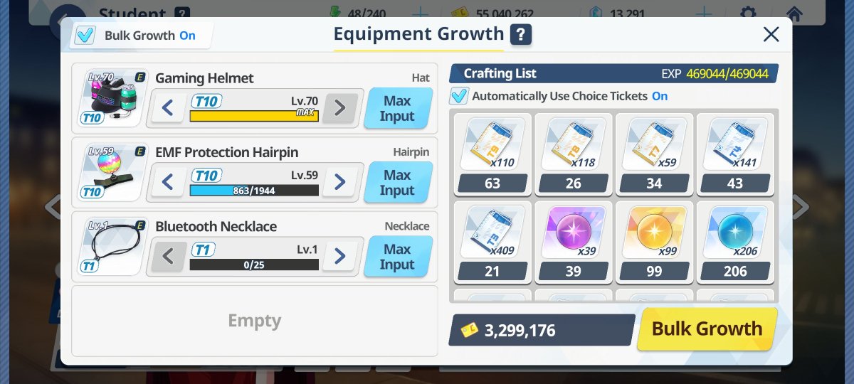 Kirya20com's tweet photo. I've had the experience with the lack of credits and lvl books, but this is my first time running out of xp orbs. With the credits and books you can just go sweep some commissions, but where the heck am I supposed to get the orbs? https://t.co/rmIxBIyVJz