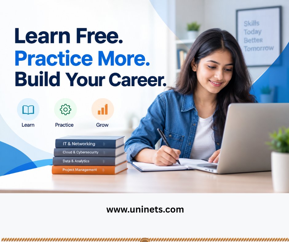 uninets53's tweet photo. 🚀 Learn for free. Practice More. Build Your Career.

📚 Learn new skills
💻 Get hands-on practice
🎯 Build confidence
🚀 Prepare for better opportunities
Don’t just learn. Practice what you learn. https://t.co/hvNQGYRYpH
#Learning #Upskilling #CareerGrowth #SkillDevelopment https://t.co/KFdZ7muvTD