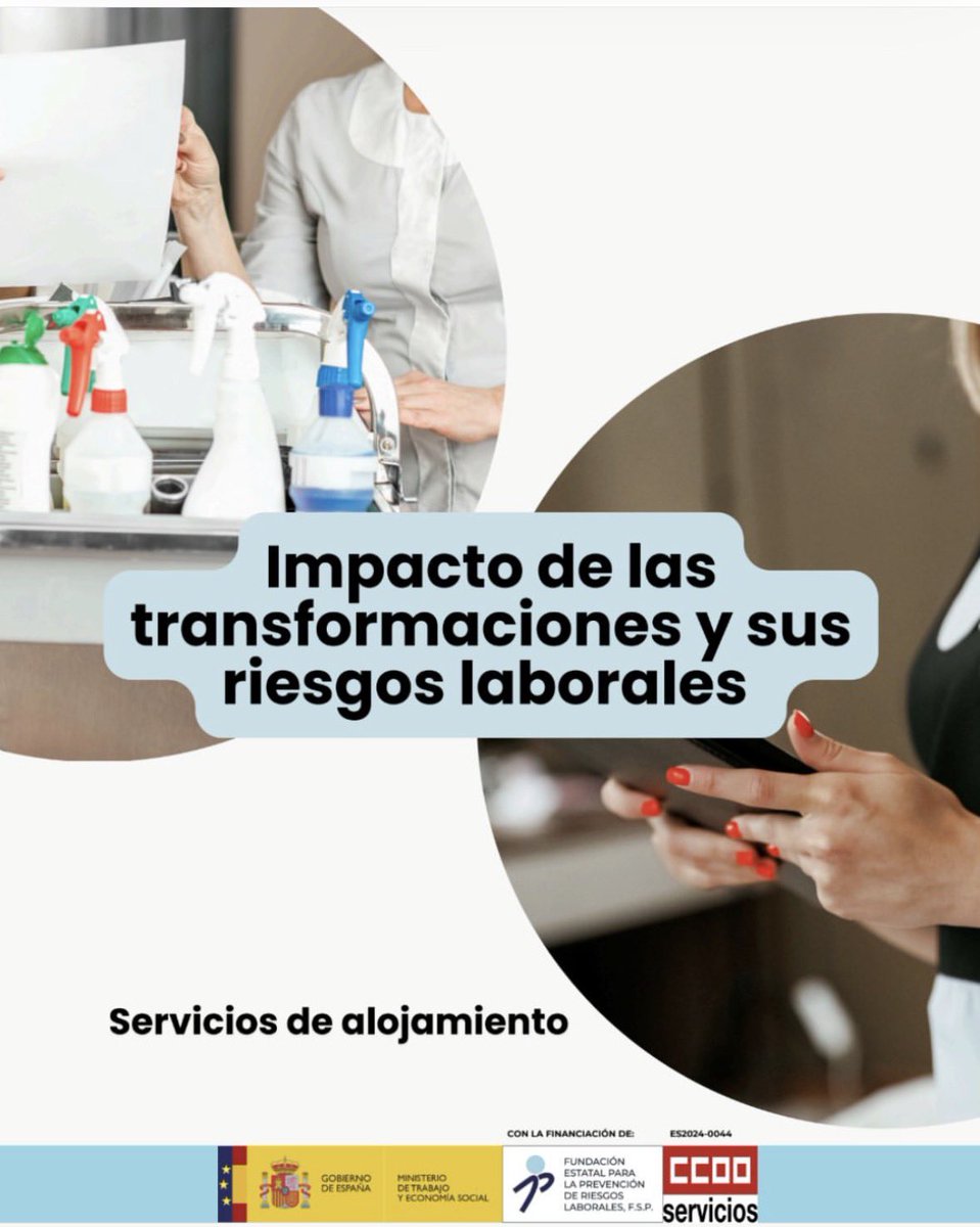 serviciosccoo's tweet photo. La Federación de Servicios de CCOO Servicios está llevando a cabo un proyecto financiado por la Fundación Estatal para la Prevención de Riesgos Laborales en los siguientes sectores.

https://t.co/IBJPnQMYIw https://t.co/SY49GdlYmw