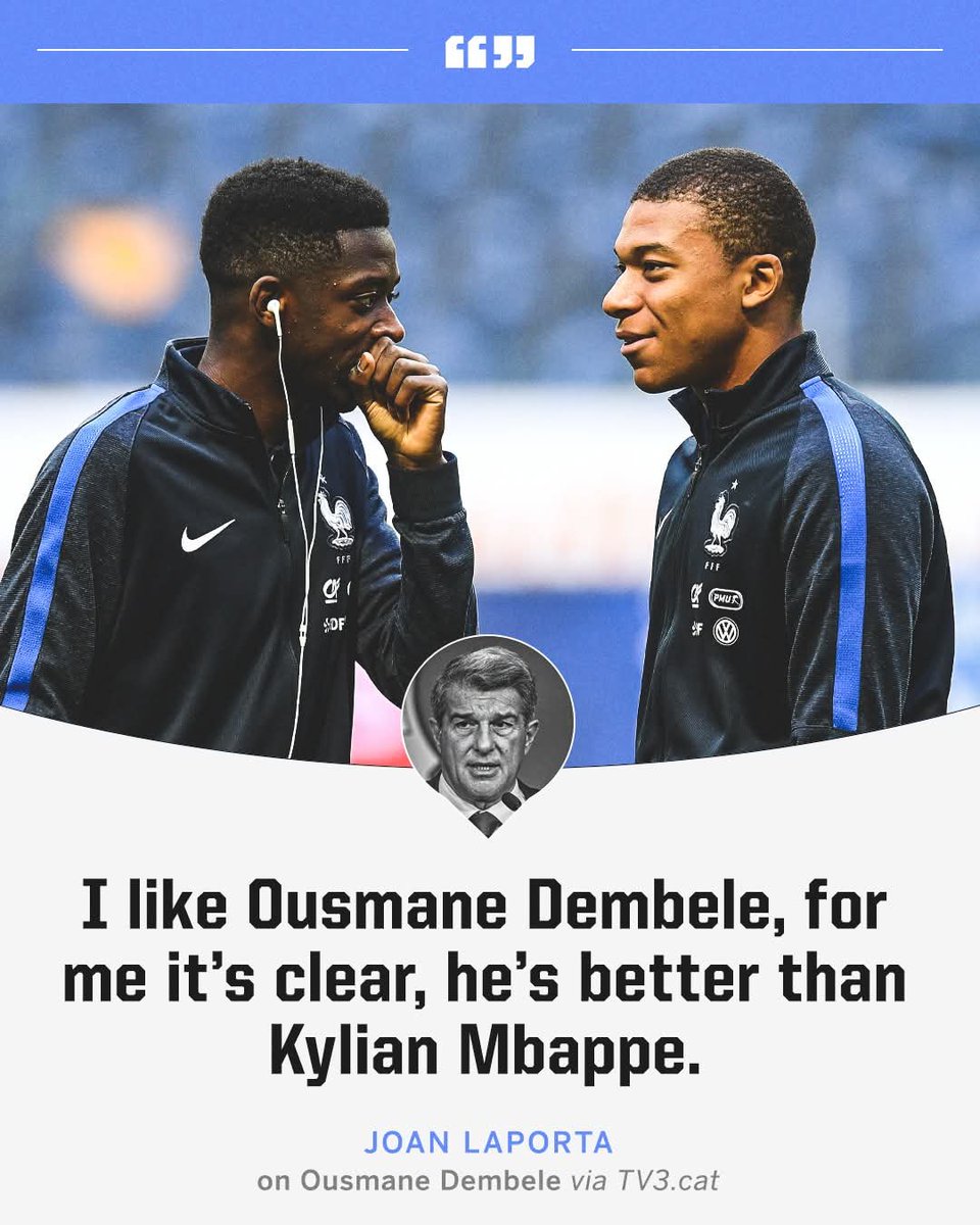 MagicalXavi's tweet photo. Funny how Laporta was right about Mbappe twice https://t.co/aqXHmaoRYs