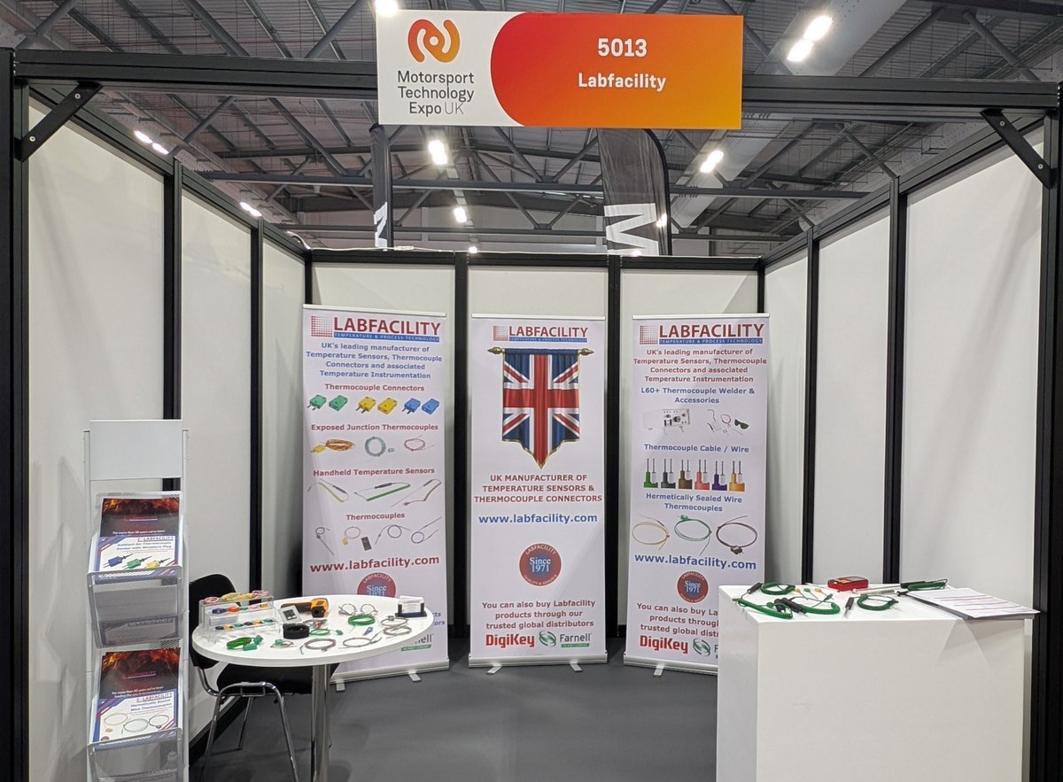 Labfacility's tweet photo. Please come and see us on Stand 5013 at the Motorsport Technology Expo UK, Farnborough, today and tomorrow.

We’ll be showcasing our temperature measurement solutions for motorsport &amp; high-performance applications.

#MTE2026 #MotorsportTechnologyExpo #labfacility https://t.co/Htof0qmvg3