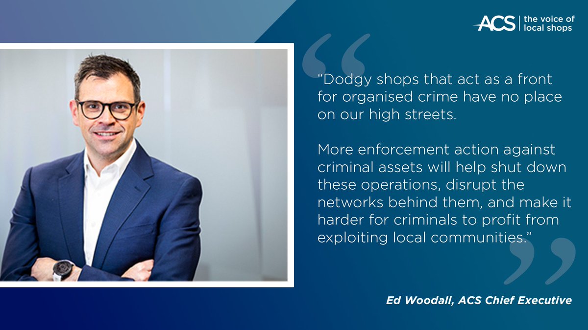 ACS_LocalShops's tweet photo. ACS has long called for stronger action against rogue traders, and targeting the criminal networks behind them will help create a safer, fairer environment for responsible businesses. 👮‍♂️💷🚫

Read more here: https://t.co/90teUKauqn https://t.co/gpD1ENpvQ7