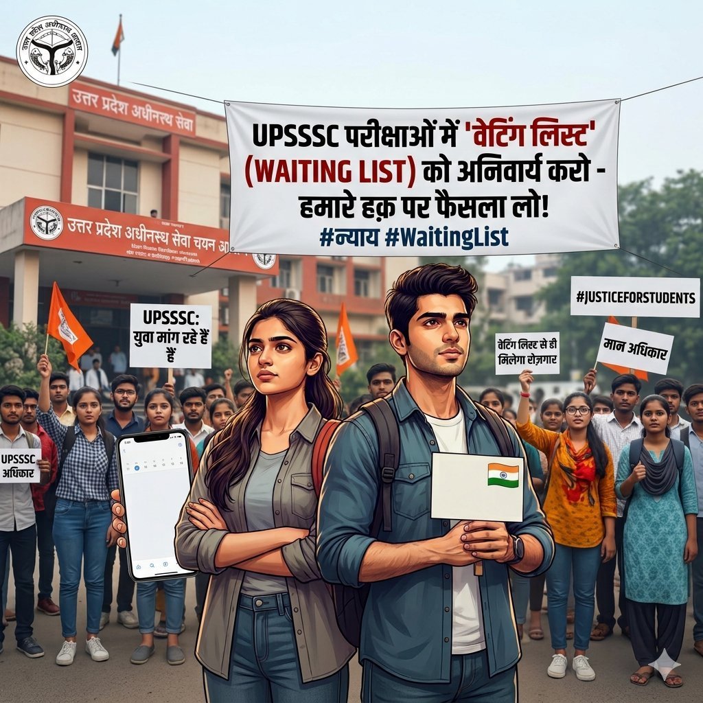 Ajayyadavupp4's tweet photo. #जब पद खाली हैं और योग्य उम्मीदवार भी उपलब्ध हैं, तो फिर सीटें खाली छोड़कर नई भर्ती का इंतजार क्यों? वेटिंग लिस्ट से पद भरे जाएं।🙏
#UPSSSC
#waiting_list_in_upsssc
#waiting_list_in_upsssc
 @CMOfficeUP @myogiadityanath 
@UPGovt
@BJP4UP https://t.co/tkNrUZEKfB
