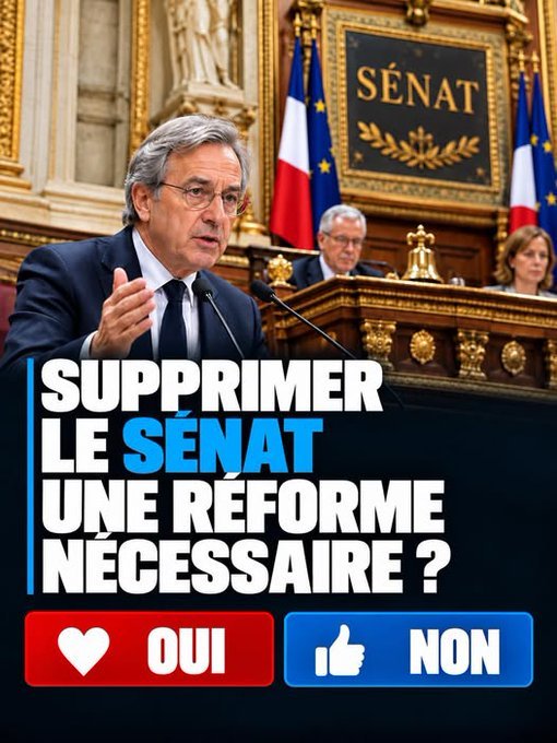 AdamGirard1990's tweet photo. SUPPRIMER LE SÉNAT ? OUI ! 348 sénateurs inutiles, des millions d'euros gaspillés pour les amis de Macron pendant que la France crève de faim ! Ce Palais est le cimetière de la démocratie. DEHORS !

S'il vous plaît, participez à ce sondage pour obtenir de meilleurs résultats ! https://t.co/pjyFoucuHj