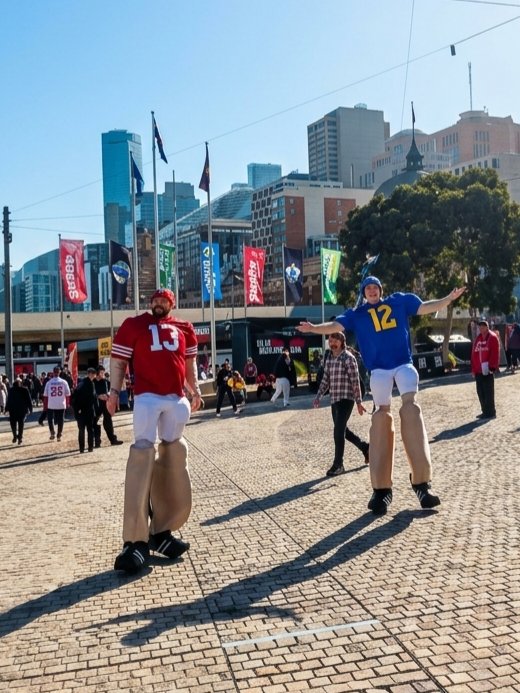 raf5tar's tweet photo. Rams vs 49ers 
100k fans turned up in Melbourne 
On a Friday morning.

49ers winning Australias First NFL game in history! 

11.09.2026

#melbourne
#nfl
#australia
#sport
#firstinhistory
#49ers
#rams https://t.co/9T3aVOMBwS