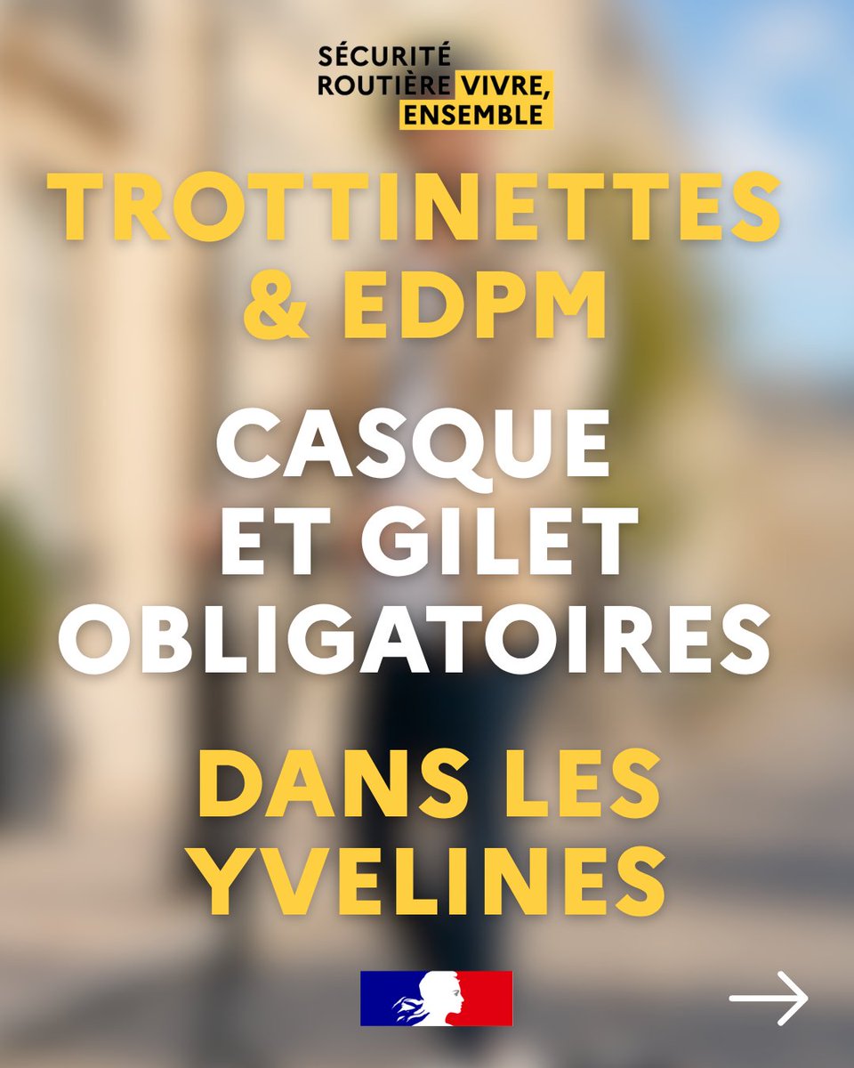 Image de Préfet des Yvelines : 🪖 Le port du casque et d'un équipement haute visibilité deviennent obligatoire à compter d'aujourd'