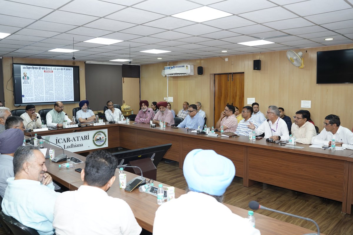 icarindia's tweet photo. 14 Sept 2026 | Ludhiana:
 Dr. M. L. Jat, DG, ICAR led a Scientist–Farmer Interaction, focusing on Rabi priorities, sustainable agriculture and farmer-centric solutions. #ICAR @ChouhanShivraj @PIB_India @AgriGoI https://t.co/HuNW1OEP8Z