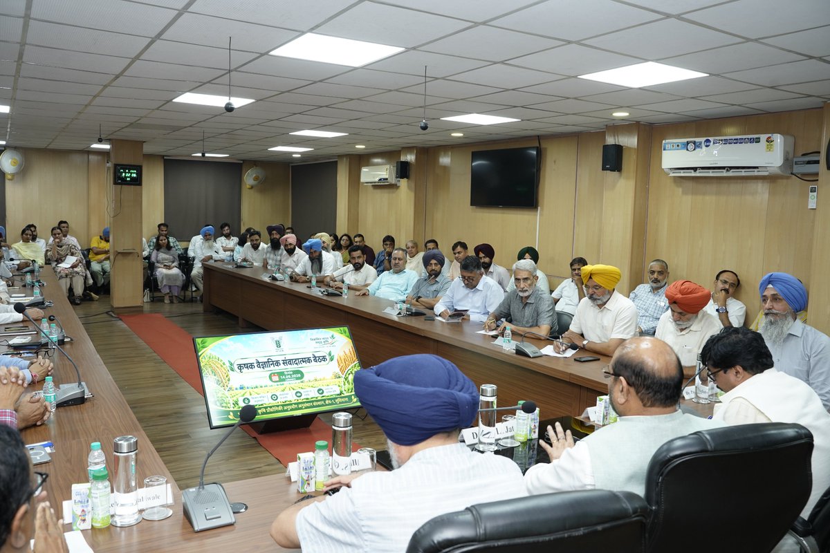 icarindia's tweet photo. 14 Sept 2026 | Ludhiana:
 Dr. M. L. Jat, DG, ICAR led a Scientist–Farmer Interaction, focusing on Rabi priorities, sustainable agriculture and farmer-centric solutions. #ICAR @ChouhanShivraj @PIB_India @AgriGoI https://t.co/HuNW1OEP8Z