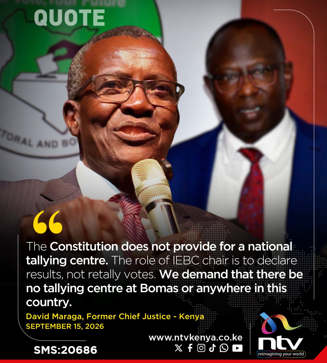 RobertAlai's tweet photo. The Constitution does not name a national tallying center, but that does not mean that it prohibits one. 

Article 138(3)(c) expressly requires the IEBC, after votes have been counted at polling stations, to “tally and verify the count and declare the result.”

Article 138(10) separately assigns the chairperson responsibility for declaring the presidential result within seven days and notifying the Chief Justice and the incumbent President. 

You are mistaking your thought of “not expressly named in the Constitution” as automatically meaning “prohibited by the Constitution.” 

Section 39(1C)(b) of the Elections Act requires the Commission to “tally and verify the results received at the constituency tallying centre and the national tallying centre”.

Regulation 84(1) of the Elections (General) Regulations provides for the final tallying to be conducted at a venue gazetted by the Commission. The venue, therefore, has a legislative basis; it need not be individually named in the Constitution.

In the 2017 presidential election judgment, the Supreme Court explained that the duty to verify results extends through the electoral process:

“This duty runs all the way, from the polling station to the Constituency level and finally, to the National Tallying Centre.”