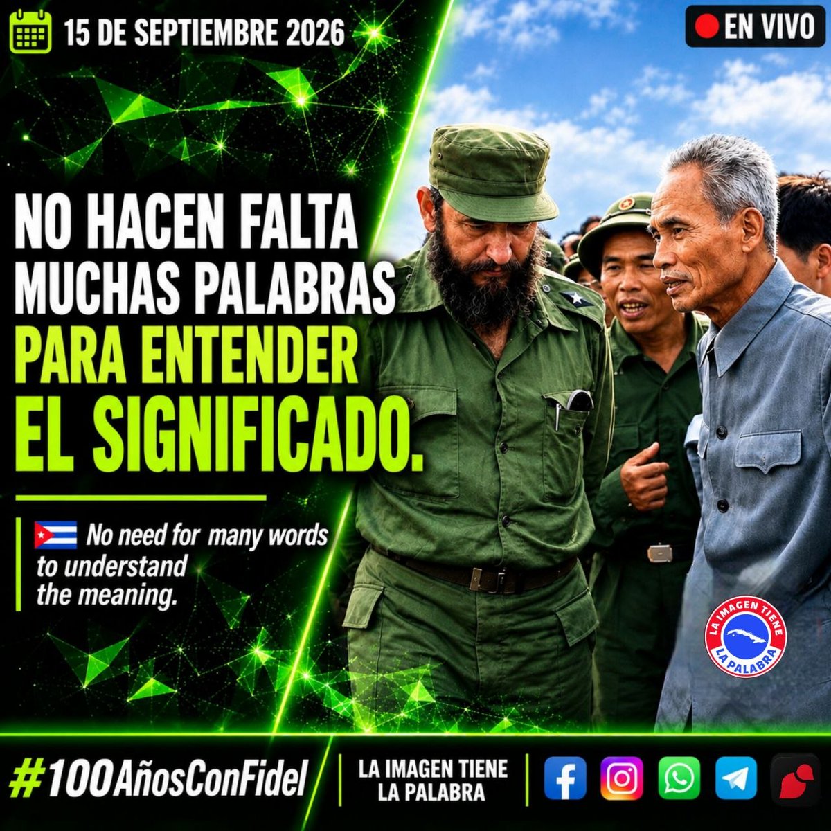 EjtoOccidental's tweet photo. ‼️En plena guerra de Vietnam,Fidel Castro Ruz visitó Vietnam y llegó a estar a unos 400 metros de las posiciones de las tropas estadounidenses. Fue presencia,coraje y compromiso junto a un pueblo que luchaba por su soberanía.El valor no se proclama:se demuestra. #100AñosConFidel. https://t.co/au3dCjOlvV