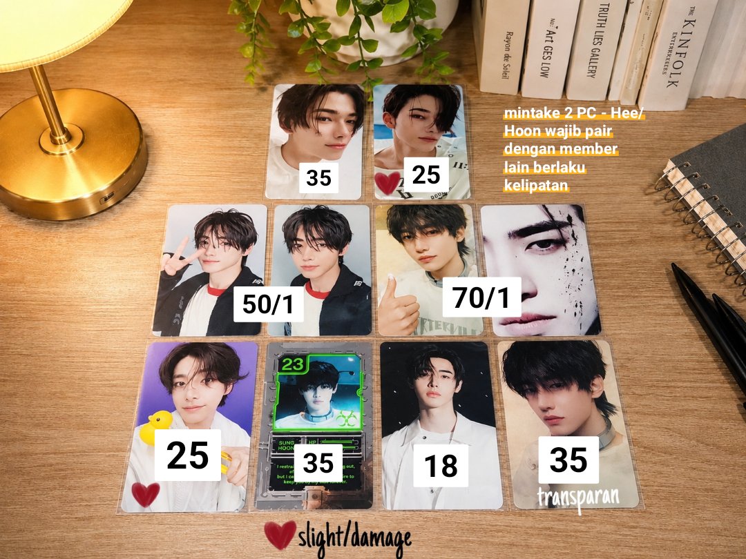 cclouhoon's tweet photo. WTS Enhypen photocard
Help RT - ♡
• read tnc first !!
• 💸 on pict (mintake 2pc)
• ✘ adm 🍊
• ✔ condi for serious buyer
• dom jatim

t. wts pc jake jay sunghoon jungwon ni-ki sunoo heeseung cahol postcard stiker ready ina https://t.co/1WU5oG1aeo
