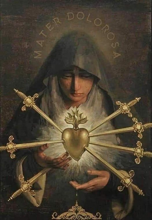 RosaryMum's tweet photo. Today is the feast of Our Lady of Sorrows.

Mater Dolorosa, ora pro nobis https://t.co/d8LuF4T56k