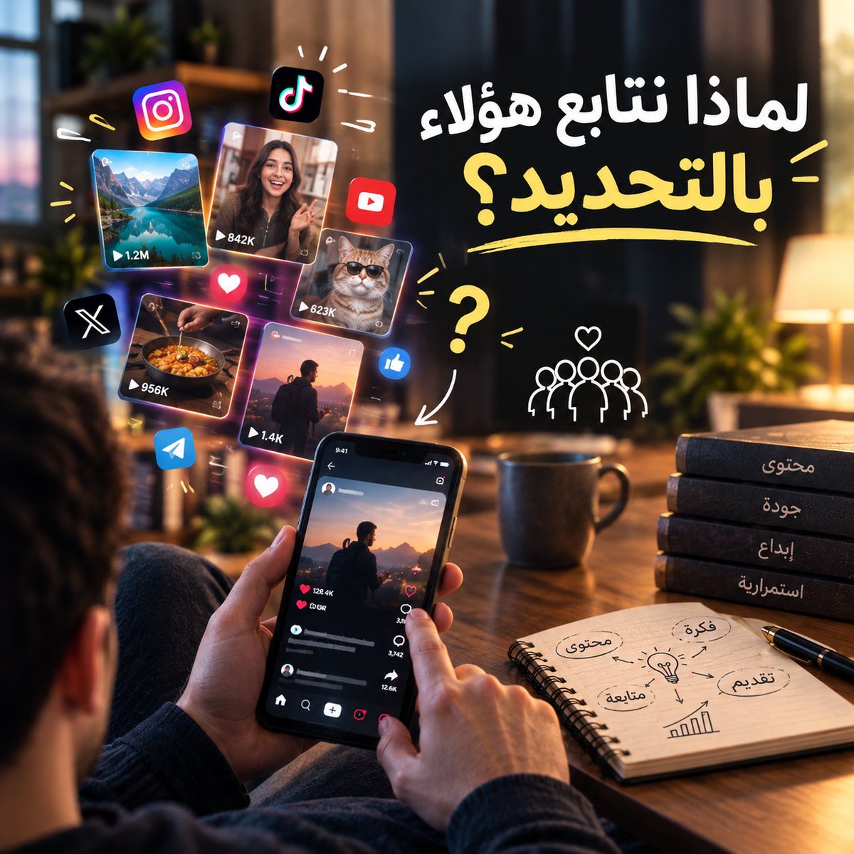 samialnamli's tweet photo. بعد أشهر من دراسة وتحليل عشرات المواد على السوشيال ميديا، يمكنني أن أخبرك بكل ثقة أن اختيار الفكرة القوية للمحتوى هو المفتاح الرئيسي للنمو الصحيح وكسب ولاء المتابعين ثم تأتي الأمور الأخرى كمعالجة المادة وتقديمها بالشكل الصحيح وأخيراً الاستمرارية

التتمة في التعليقات https://t.co/Nq4zOoyQew