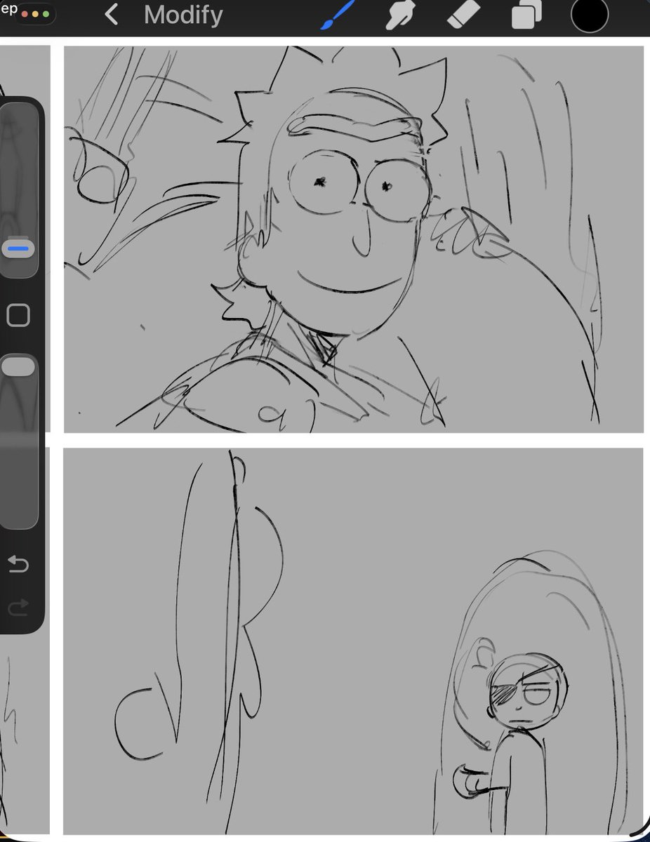 Oldmenyao_i's tweet photo. Wip sketch (2) 
#prickcest #mortycest https://t.co/fCGyJfsFR0
