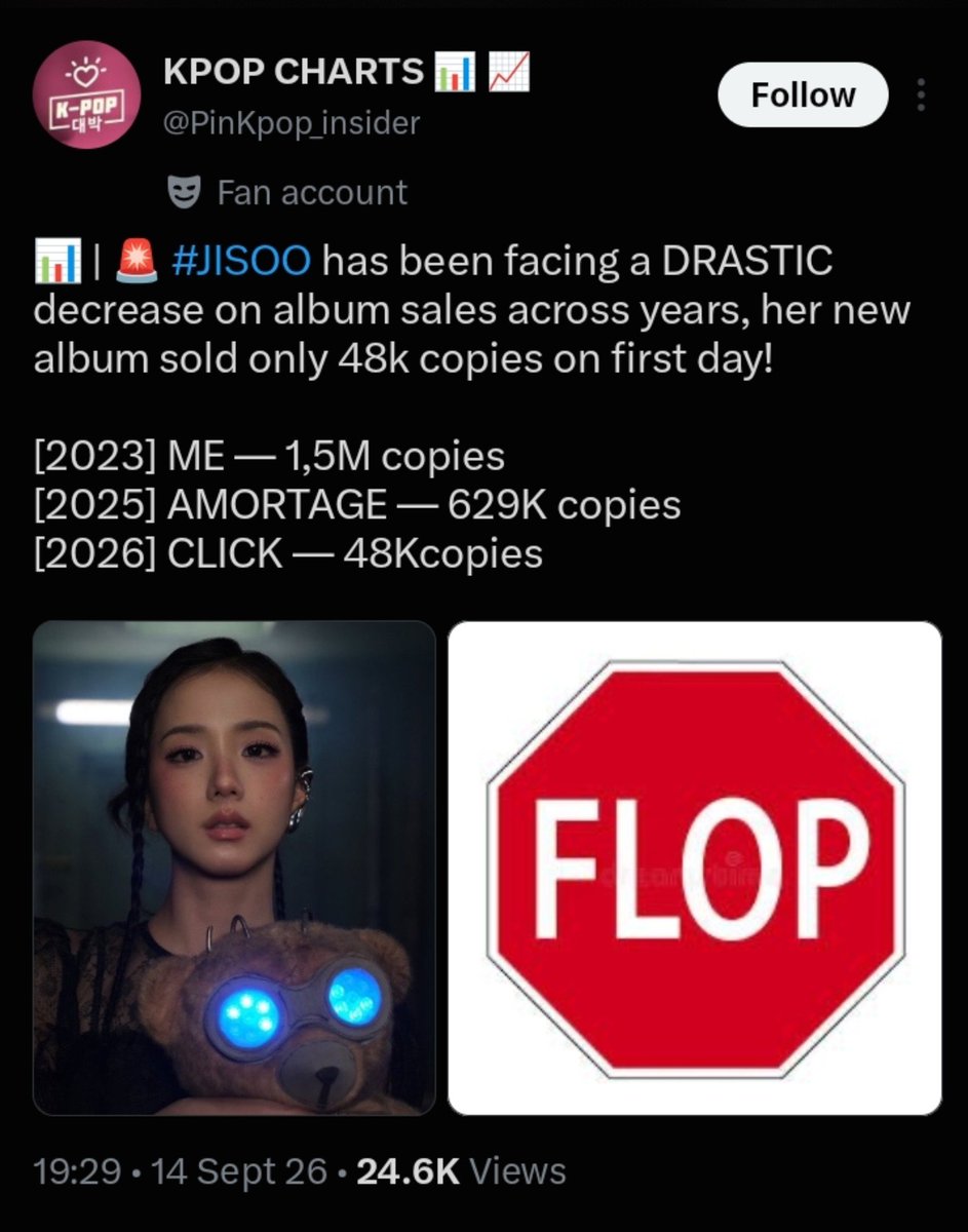 kazuhanill's tweet photo. This irrelevant hag is busy fading into obscurity while her stans are busy talking about jimin😭 https://t.co/joTs2AicNY