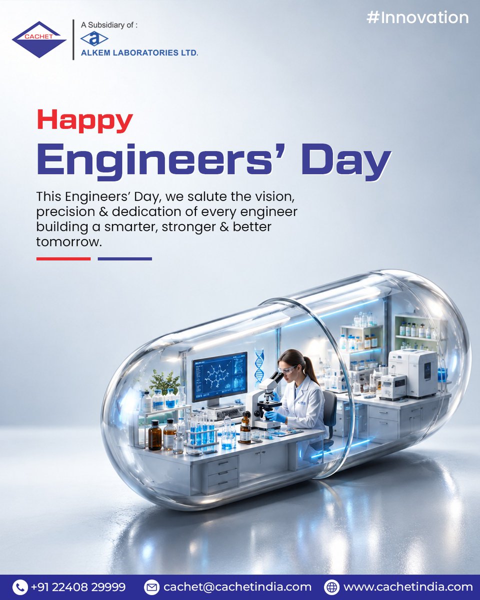 cachetpharma's tweet photo. Engineering is where ideas meet innovation and possibilities become reality. Celebrating the minds that design, build, and shape a better future.
Happy Engineers’ Day!

#HappyEngineersDay #EngineersDay #Engineering #EngineeringExcellence #Innovation #Engineers #Technology https://t.co/0XTvP5NoBU