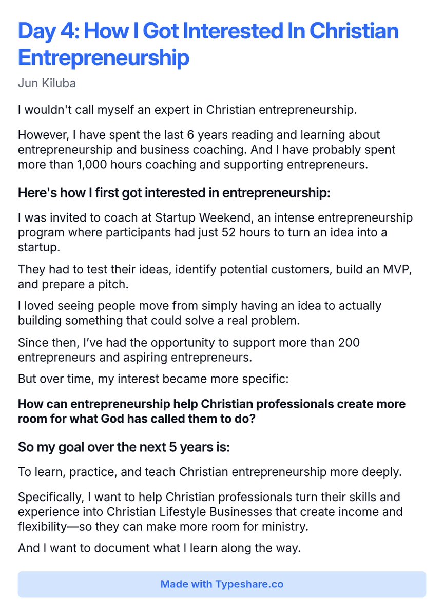 junkiluba's tweet photo. How I Got Interested Christian Entrepreneurship
#ship30for30 https://t.co/KRKczfxQKR