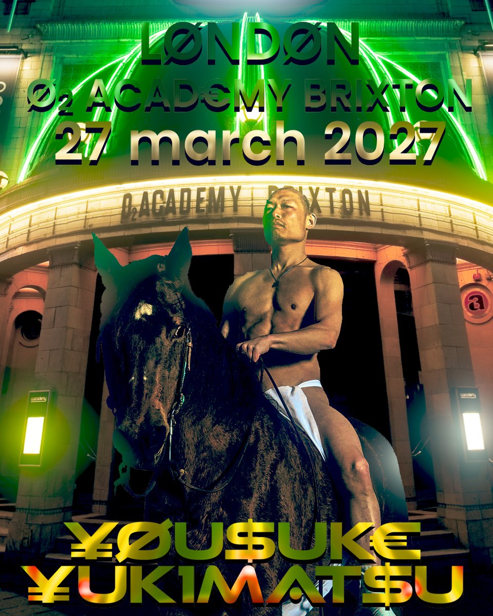 O2AcademyBrix's tweet photo. Your favourite DJ’s favourite DJ, ¥ØU$UK€ ¥UK1MAT$U heads to #O2AcademyBrixton on Sat 27 Mar 2027.  

Priority tickets for O2 customers go on sale Wed 16 Sep at 10am, general tickets go on sale Fri 18 Sep at 10am. https://t.co/z7wnzHnv5N