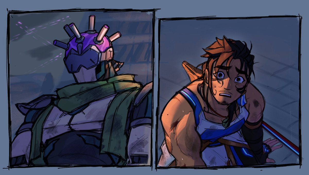 NoodleHarp's tweet photo. [OC x Canon] too late #TidalFin #Wuyang #Coast #Overwatch https://t.co/pVXO0Z6SkV