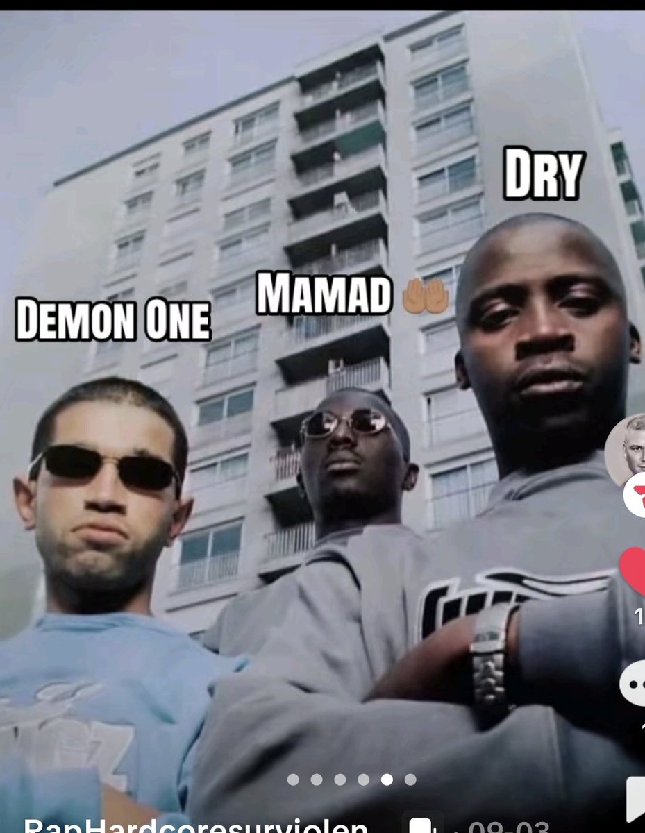 warrns160's tweet photo. Intouchable
"Le groupe qui a l'histoire la plus Hardcore du Rap français"
©2000
Demon One 🇩🇿 : Choisy 94600
Mamad 🇲🇱 (1976-2002) : 75020
Dry 🇨🇬 : Orly 94310
#intouchableclick
#choisy94600
#jacquescartier https://t.co/8tm1F9uBYD