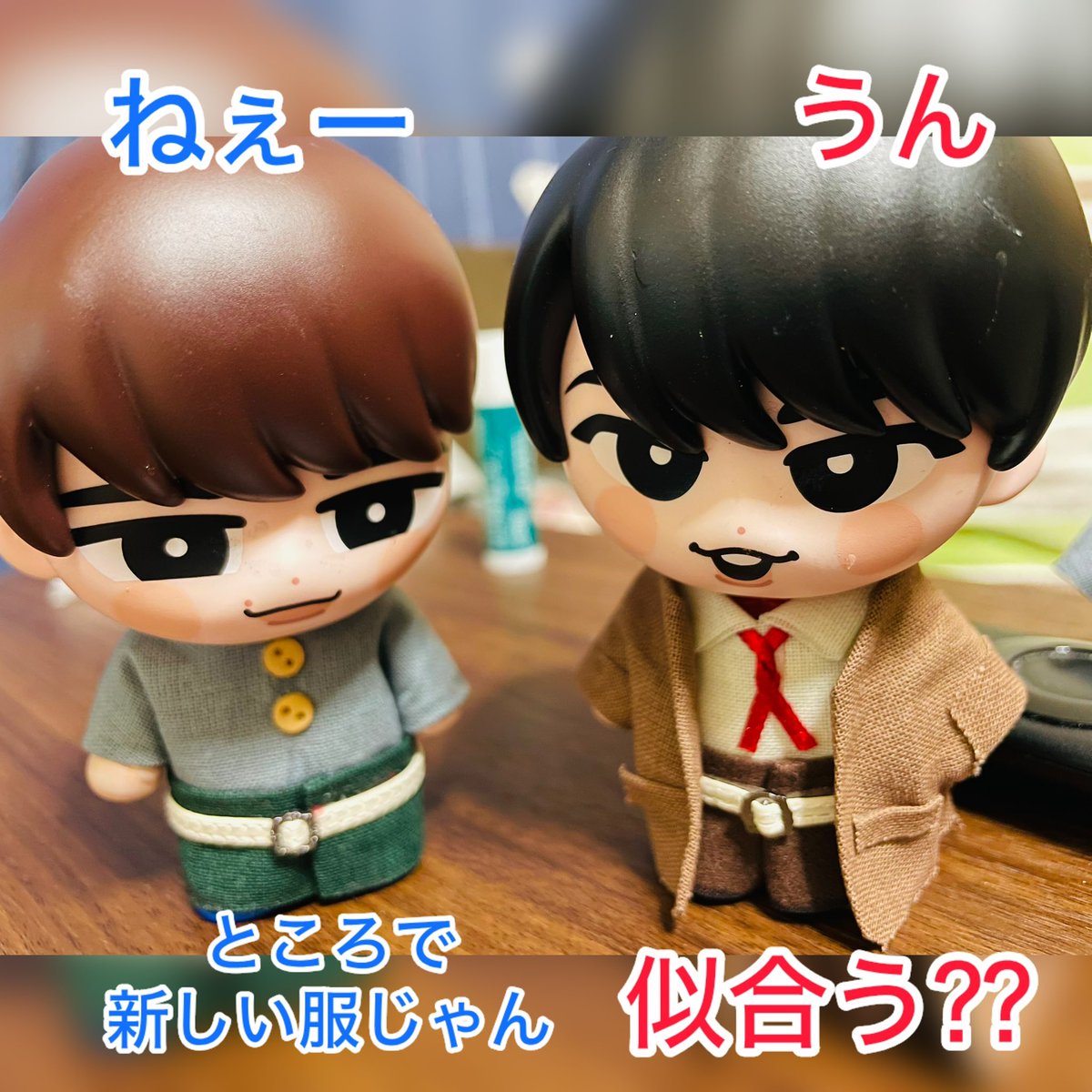 GmamuBi's tweet photo. ミシンもダメ
手縫いなんてもってのほか‼︎
だいぶ前より上達してる
型紙もない。
気合いのみでできた
新しい服♡
可愛いじゃん‼︎

#ソフビハウス https://t.co/Qu0sAdpbJc