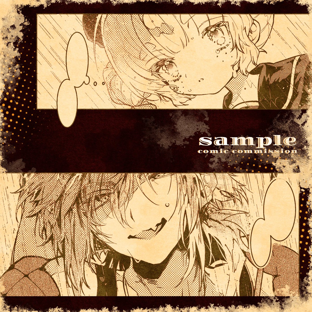 m_44DA44_m's tweet photo. こういう感じのモノクロSkebを開始してみました～！
おまかせ２キャラOKです！
▽サンプルはこんな感じの予定…！ https://t.co/GTOEqKt16Q