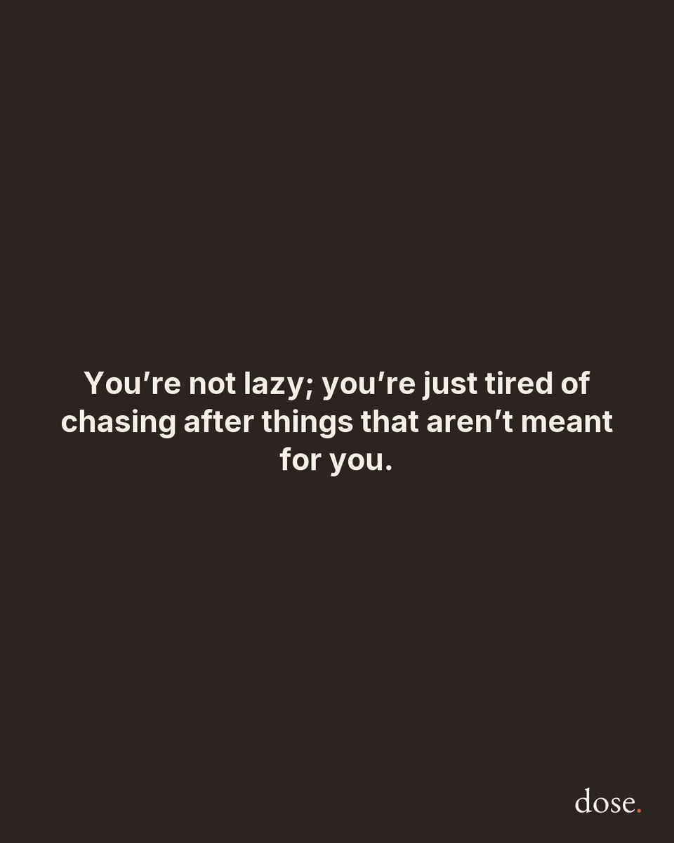 dose's tweet photo. Chasing what isn’t meant for you can wear down even the most ambitious spirit. In a world that glorifies relentless pursuit, it’s crucial to recognize that stepping back isn’t laziness; it’s wisdom. Take a moment to honor your journey and find clarity in your desires.
#dose #wel https://t.co/hFRXQvTzsb