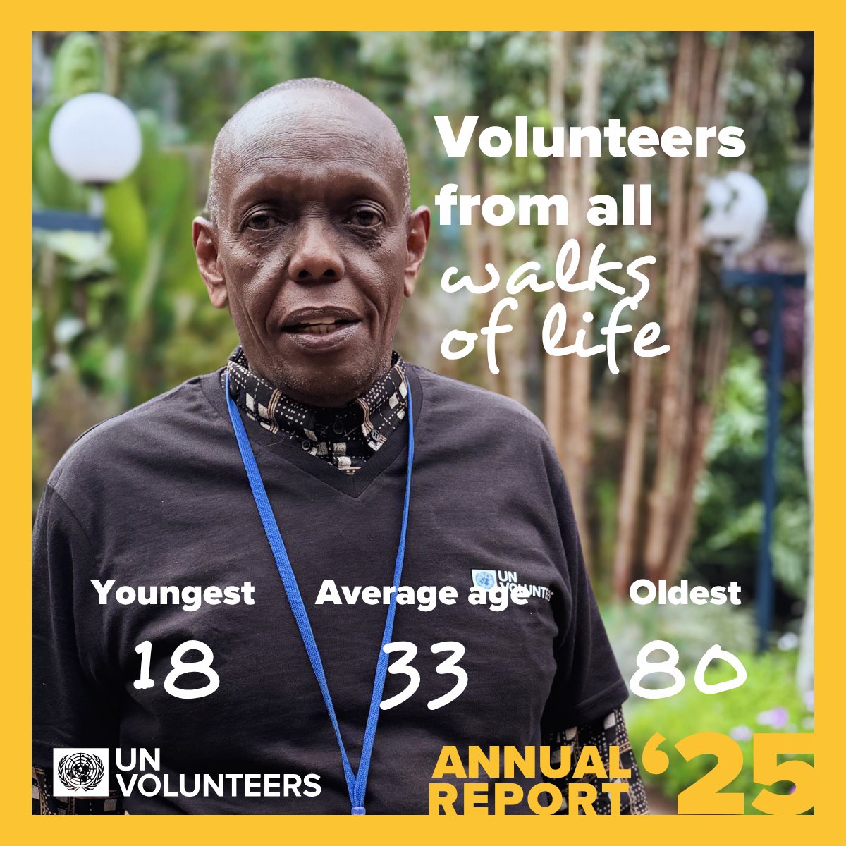 UNV_ESARO's tweet photo. The youngest UN Volunteer last year was 18. The oldest was 80.

248 were over 60. The average was 33.

Whatever you have been told about the age you need to be for this, the figures disagree. https://t.co/XTSK4fc4OF