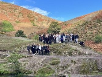 BishopChalloner's tweet photo. Year 11 Geographers visited Carding Mill Valley yesterday as part of their GCSE preparations. A great day enjoying the beautiful scenery and learning about rivers and flow.  @nationaltrust #longmynd #gcseprep #coursework https://t.co/6DeAA4kbUL