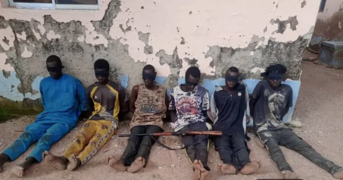 NOWNATIONNEWS's tweet photo. TERRORIST SURRENDERS IN BORNO, TROOPS NAB SIX KIDNAPPERS IN ADAMAWA

Troops of Operation Hadin Kai have recorded fresh gains in the North-East, as a Boko Haram/ISWAP terrorist surrendered in Borno while six suspected kidnappers were arrested in Adamawa. https://t.co/Z9R9mpUCzS