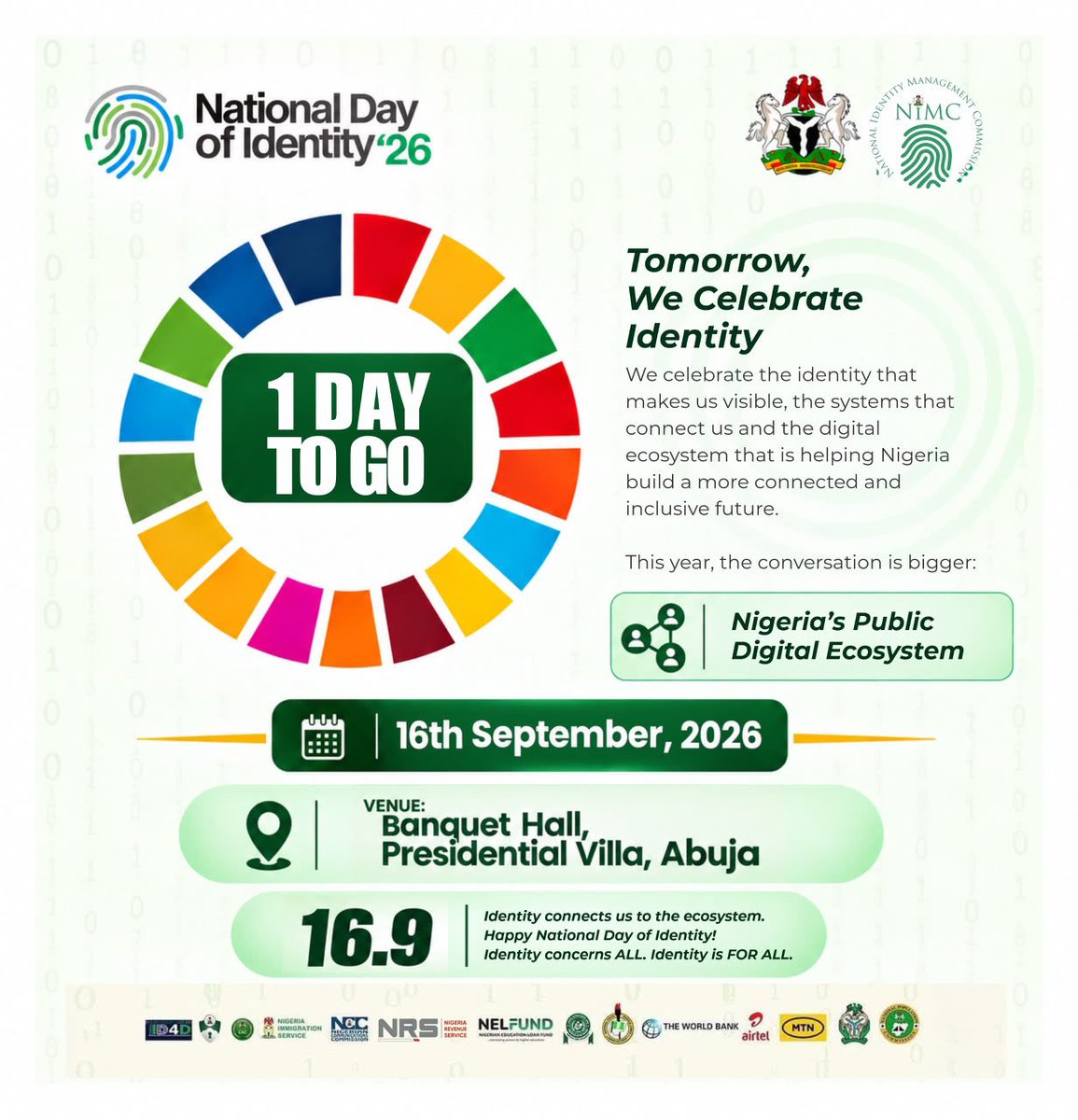 nimc_ng's tweet photo. #NationalDayOfIdentity
#NDI2026
#16.9 https://t.co/N7aJA2mlII